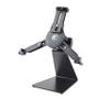 K&M Konig & Meyer 19792.016.55 Universal Tablet Holder Table/Desk Stand | Stable Base | Secure Snap Lock | Quick Release | Rotate Portrait/Landscape | Adjust Angle | Portable | German Made | Black view 1