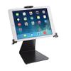 K&M Konig & Meyer 19792.016.55 Universal Tablet Holder Table/Desk Stand | Stable Base | Secure Snap Lock | Quick Release | Rotate Portrait/Landscape | Adjust Angle | Portable | German Made | Black view 3