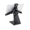 K&M Konig & Meyer 19792.016.55 Universal Tablet Holder Table/Desk Stand | Stable Base | Secure Snap Lock | Quick Release | Rotate Portrait/Landscape | Adjust Angle | Portable | German Made | Black view 4