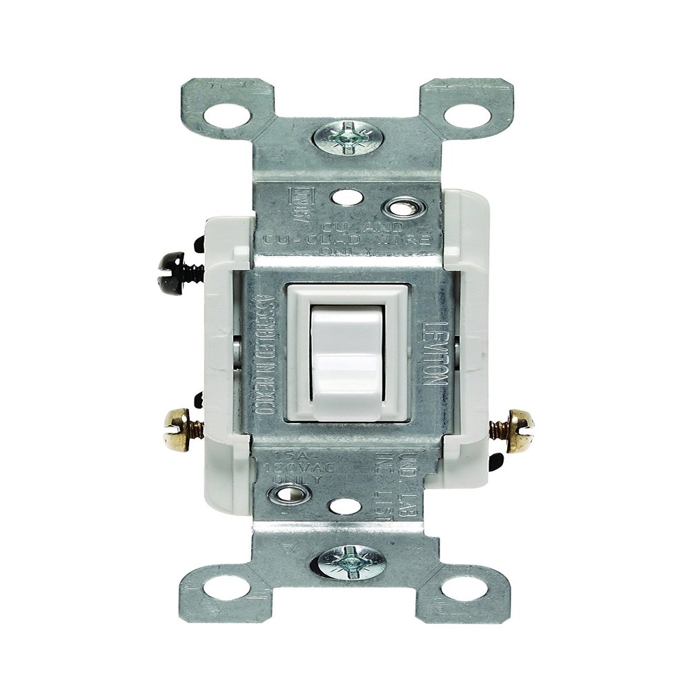 Leviton S02-01453-2WS White 15 Amp 1-Port 3-Way QuickPort Decora Insert