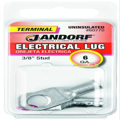 Jandorf 60770 TERM ELECTR LUG 6 UN Terminal, No Size, Silver