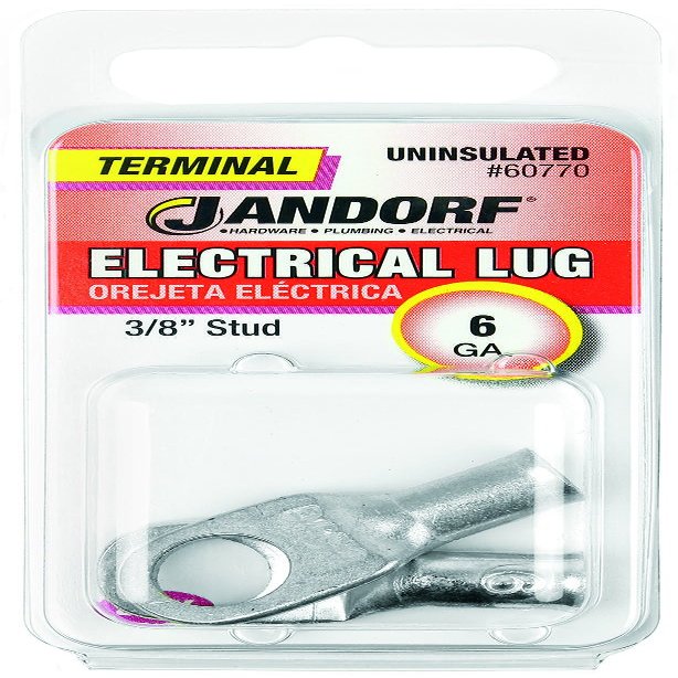 Jandorf 60770 TERM ELECTR LUG 6 UN Terminal, No Size, Silver