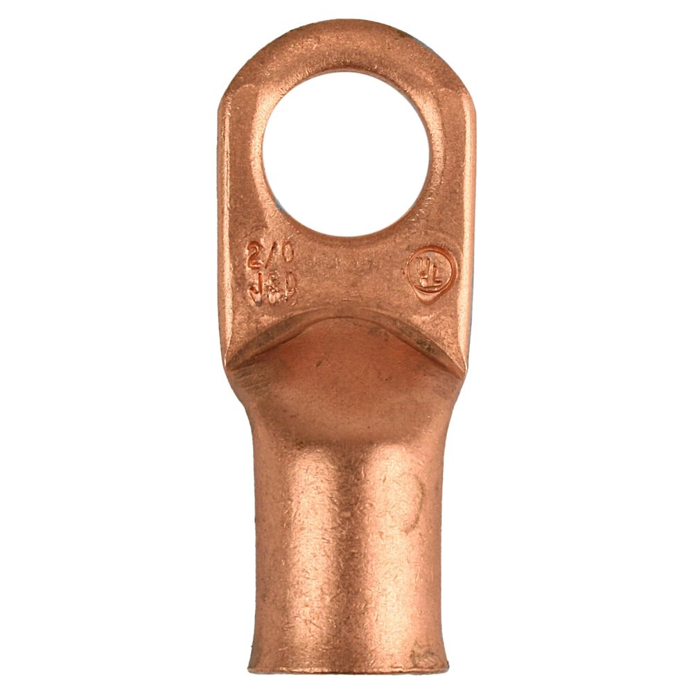 Terminal, Electrical Lug, 2/0 Gauge, Uninsulated, 1/2 Inch: Essential for High-Performance Wiring
