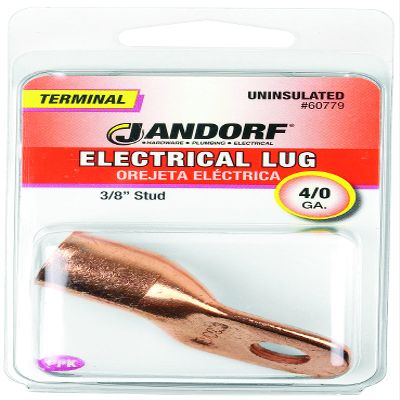 Terminal, Electrical Lug, 4/0 Gauge, Uninsulated, 3/8 Inch: Reliable Solution for High-Performance Wiring