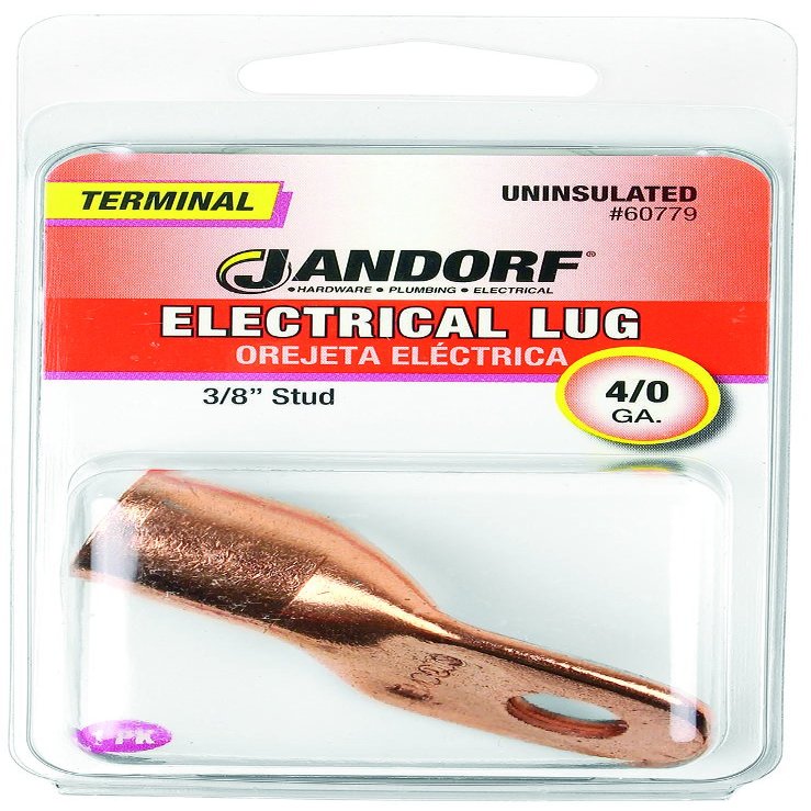 Terminal, Electrical Lug, 4/0 Gauge, Uninsulated, 3/8 Inch: Reliable Solution for High-Performance Wiring