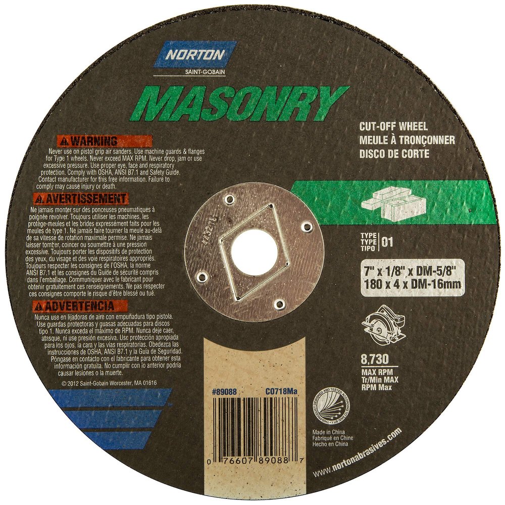 Masonry Cut Whl 7x1/8