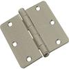 National Hardware Door Hinge N830-245 - Satin Nickel, 3-1/2 Inch Round Corners - Metal view 2