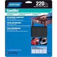Norton 48090 Sand Wet Sandpaper 220 Grit, 9-Inch x 11-Inch, 5-Pack