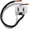 Outlet, 2-Prong, White, 2 Wire Lead: Versatile Solution for Various Applications view 1