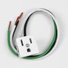 Jandorf 61017 Outlet 3 Prong White Wire Lead view 1