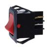 Switch, Curved Red Rocker, On/Off, 4 Tab: Stylish Design for Distinctive Lighting view 1