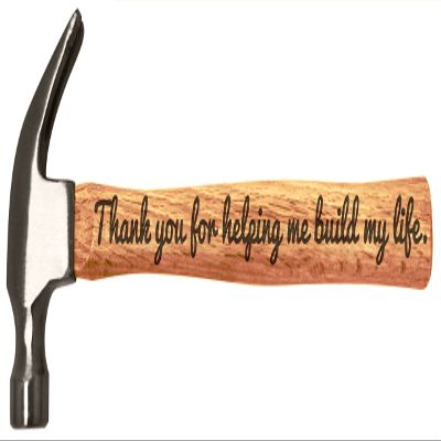 Personalized Gifts Thank You For Helping Me Build My Life Hammer