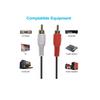 2 Pack, 12 Feet 2 RCA Male to Male Audio Cable (2 White/2 Red Connectors) , CNE467011 view 4
