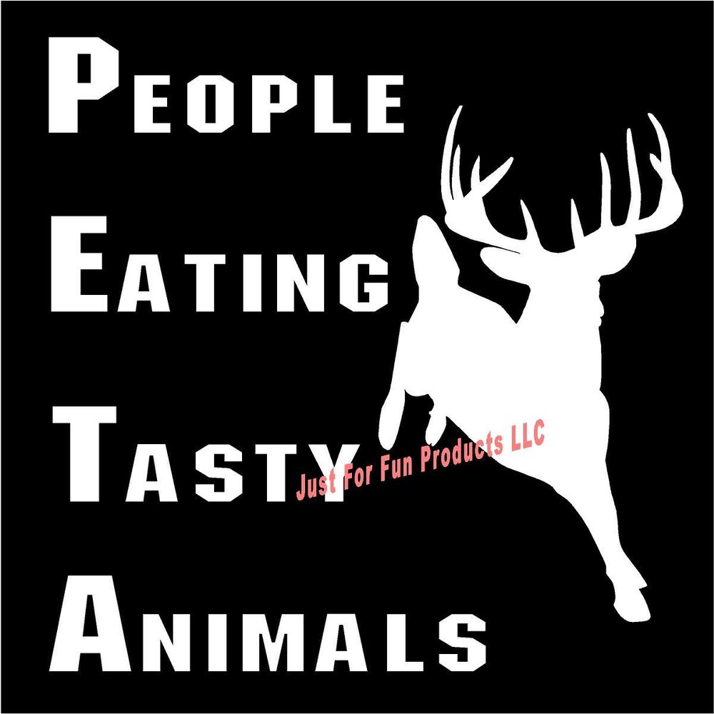 5.5 x 5.5 PETA People Eating Tasty Animals Vinyl Die Cut Decal Bumper Sticker, Windows, Cars, Trucks, laptops, etc