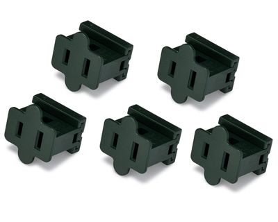 Holiday Lighting Outlet Female Green Slip Plug, Zip Plug, Vampire Plug, Gilbert Plug, Slide Plug (25, SPT-1)