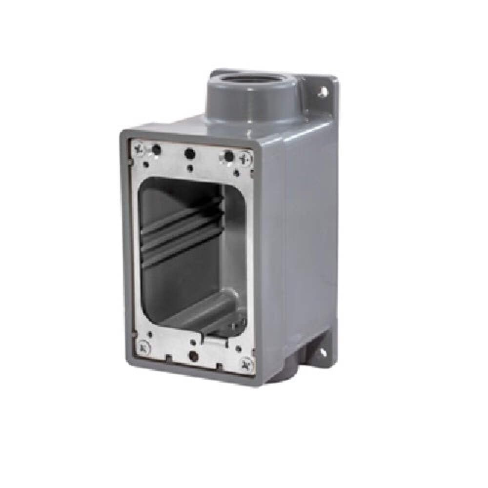 Hubbell HBL6083 Box Watertight FD Box, 3/4IN, Gray