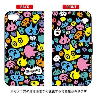 Second Skin Notebook Type Smart Phone Case aaaaiworks "CAT DOG (Neon"/For Ipod Touch (1st Generation) atc6th ijtc  401  LJ02