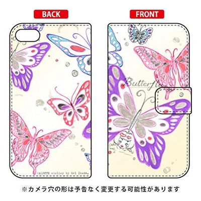 Second Skin Notebook Type Smart Phone Case  Hai "Butterfly2 Cream"/For Ipod Touch (1st Generation) atc6th ijtc  401  lj39