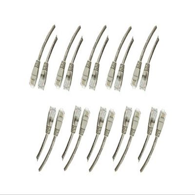 10 pack, CAT5E Gray Hi-Speed LAN Ethernet Patch Cable, Snagless/Molded Boot, 6 Inch, CNE468810
