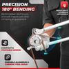 Flexzion Copper Tubing Bender - 1/2 Inch OD Manual Copper Pipe Bender with Wide Hook Grip up to 180-Degree HVAC Bending Tool for Soft Iron Pipe, Aluminum Tube, Stainless Steel Tube, and Refrigeration view 3