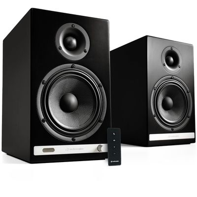Audioengine HD6 Premium Powered Bookshelf Speakers | 150W Audiophile-Grade Bluetooth 5.0 Speakers with aptX HD | 24-Bit DAC | Real Wood Veneer