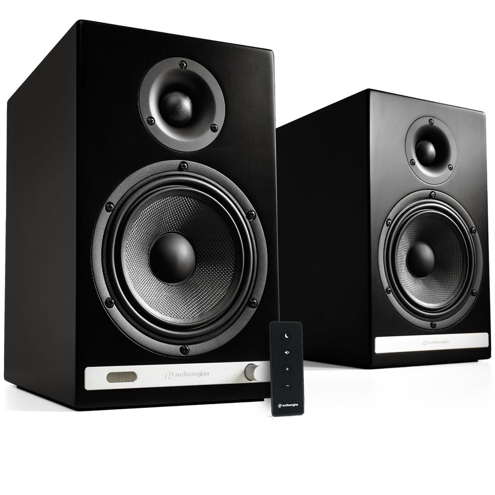 Audioengine HD6 Premium Powered Bookshelf Speakers | 150W Audiophile-Grade Bluetooth 5.0 Speakers with aptX HD | 24-Bit DAC | Real Wood Veneer