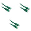 3 Pack Cat5e Cable with UTP Molded Boot 350MHz 4 Feet Green, CNE483028 view 1
