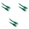 C&E 3 Pack Cat5e Cable with UTP Molded Boot 350MHz 14 Feet Green, CNE483325 view 1