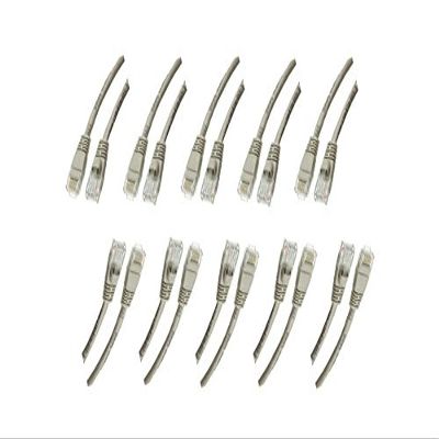 10 Pack Cat6 Snagless/Molded Boot Ethernet Patch Cable 6 Inch Gray, CNE483653