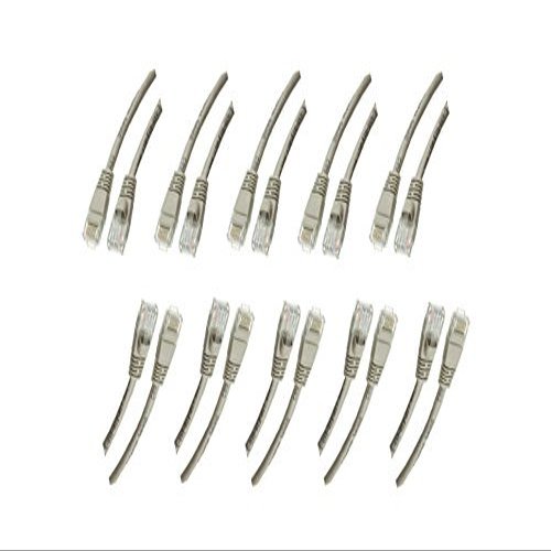 10 Pack Cat6 Snagless/Molded Boot Ethernet Patch Cable 6 Inch Gray, CNE483653