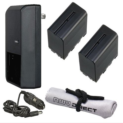 High Capacity Intelligent Batteries (2 Units) Compatible With Sony HXR-NX100 + AC/DC Charger