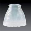 VOLUME LIGHTING GS-90 5" Bell-Shaped Clear Frosted Ribbbed Glass with Frost Accent view 1