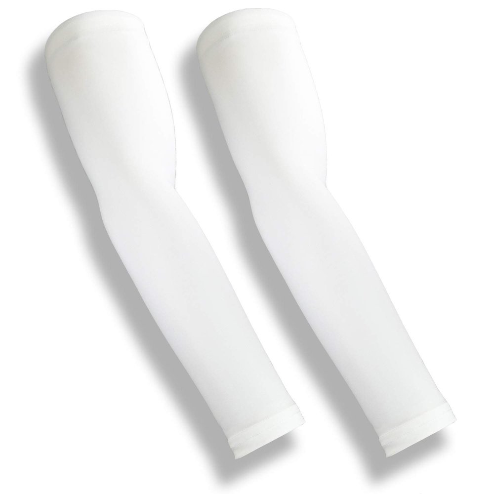 iM Sports Skin Guards Skin Protection Full Arm Sleeves + Protects Aging or Thin Skin + UV Protection - Unisex + Made in USA - White - X-Large/XX-Large - Pair