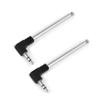 2pcs 224mm Length 4 Sections Telescopic Antenna 3.5mm Male Plug Connector for FM Radio view 1