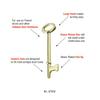 Lucky Line Skeleton Key with Flat TIP for Lever Locks, Antique Doors & Locks, 2 Pack (87002) view 4