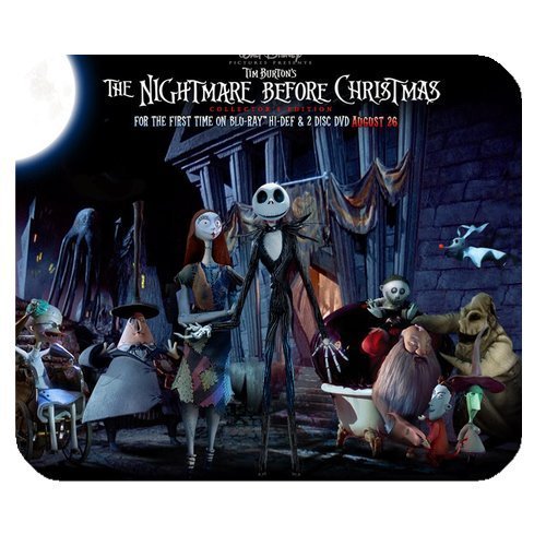 LeonardCustom- Personalized Rectangle Non-Slip Rubber Mousepad Gaming Mouse Pad / Mat- The Nightmare Before Christmas Jack Skeleton and Sally -LCMPV612