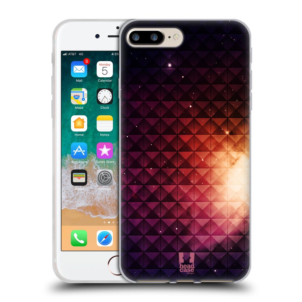 Head Case Designs Printed Glowing Yellow Light Studded Ombre Gel Case [Military Grade Protection] Compatible with Apple iPhone 7 Plus/iPhone 8 Plus and Compatible with MagSafe