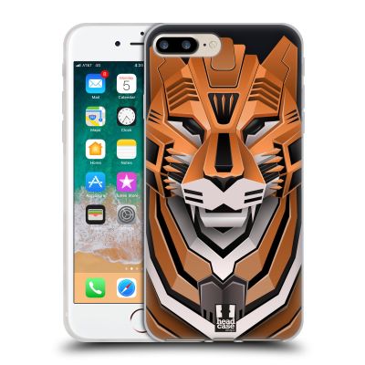 Head Case Designs Tiger Robotic Animals Gel Case [Military Grade Protection] Compatible with Apple iPhone 7 Plus/iPhone 8 Plus and Compatible with MagSafe