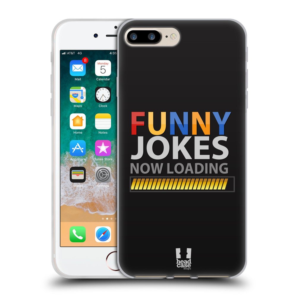 Head Case Designs Funny Jokes Progress Bar Gel Case [Military Grade Protection] Compatible with Apple iPhone 7 Plus/iPhone 8 Plus and Compatible with MagSafe