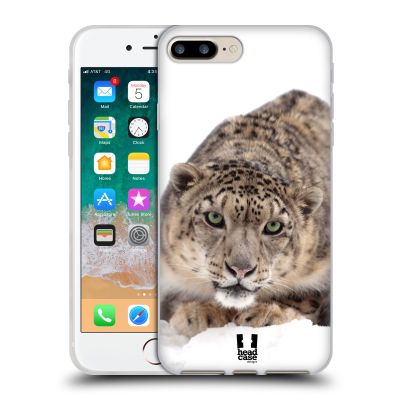 Head Case Designs Snow Leopard On Ice Wildlife Gel Case [Military Grade Protection] Compatible with Apple iPhone 7 Plus/iPhone 8 Plus and Compatible with MagSafe