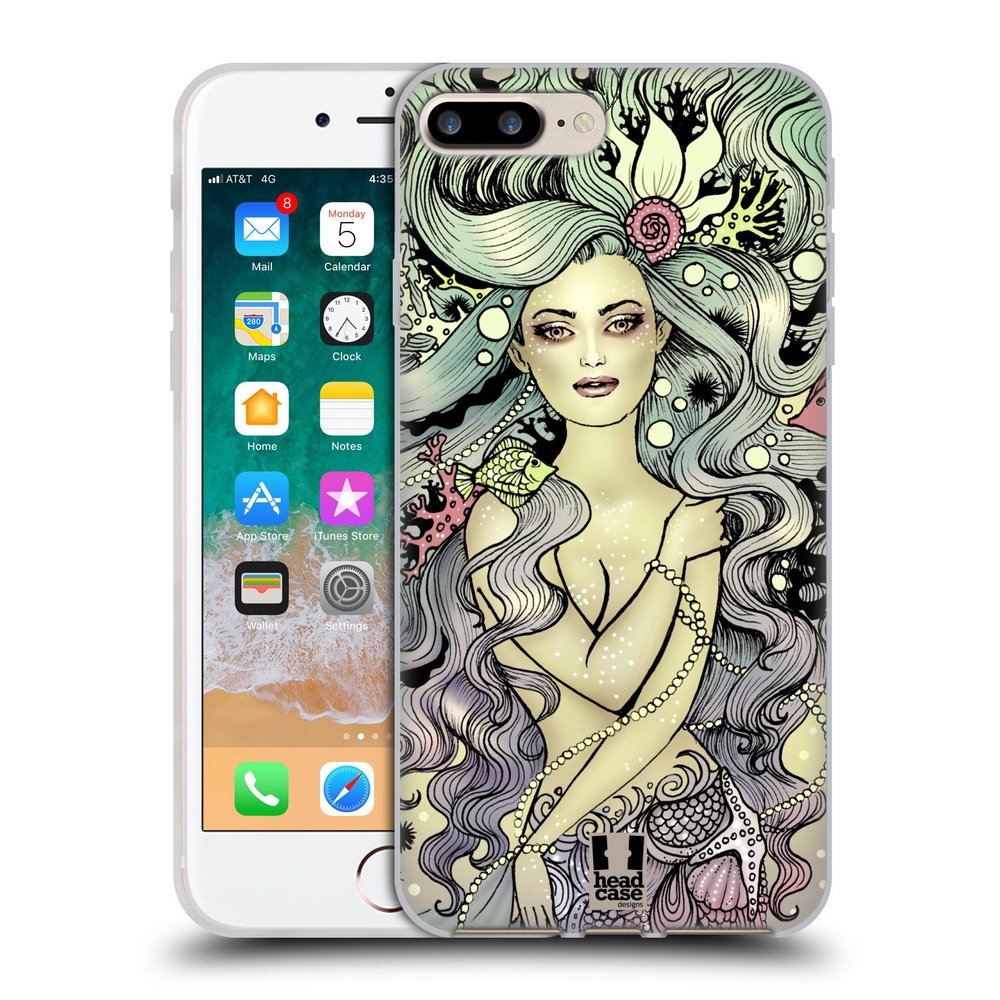 Head Case Designs Siren Enchantresses Gel Case [Military Grade Protection] Compatible with Apple iPhone 7 Plus/iPhone 8 Plus and Compatible with MagSafe