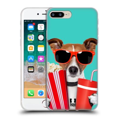 Head Case Designs Doggie at The Movies Funny Animals Gel Case [Military Grade Protection] Compatible with Apple iPhone 7 Plus/iPhone 8 Plus and Compatible with MagSafe