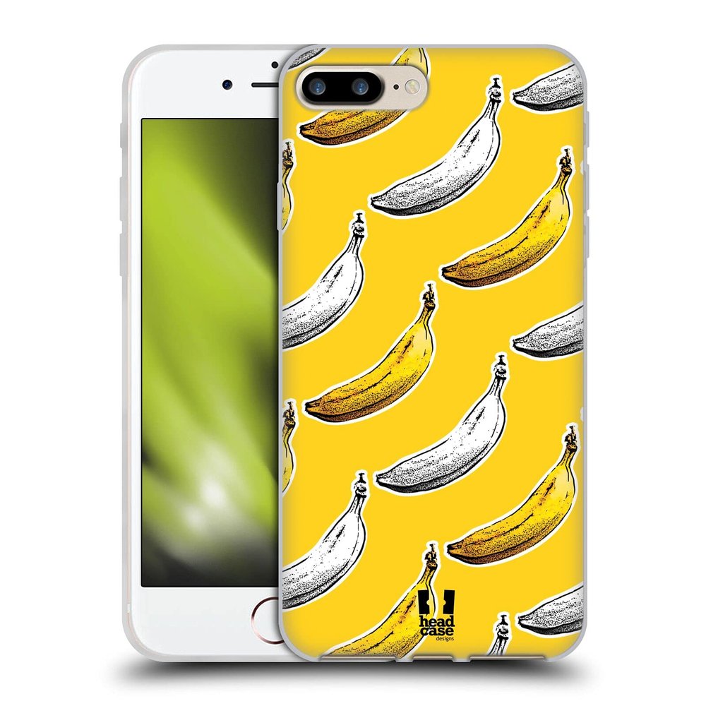 Head Case Designs Yellow Bananas Gel Case [Military Grade Protection] Compatible with Apple iPhone 7 Plus/iPhone 8 Plus and Compatible with MagSafe