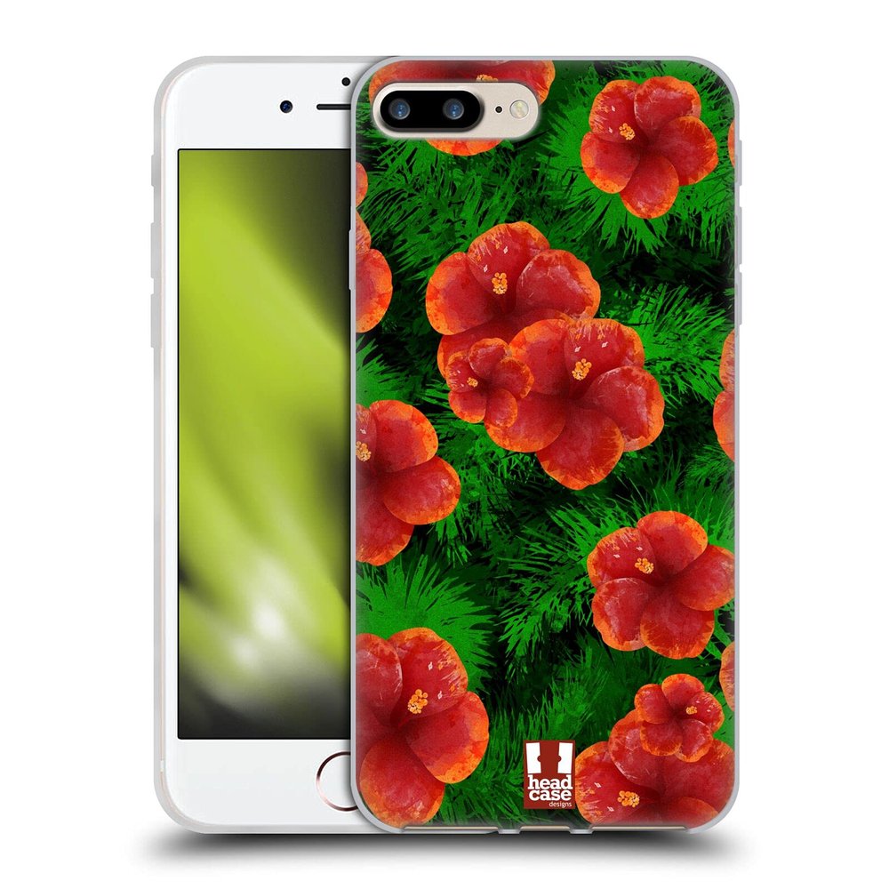 Head Case Designs Floral Hibiscus Tropical Paradise Gel Case [Military Grade Protection] Compatible with Apple iPhone 7 Plus/iPhone 8 Plus and Compatible with MagSafe