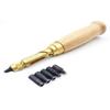 INNETOC Adjustable Japanese Screw Hole Punch Bookbinding Tool,Paper Punch,Craft Punches,6 Tip Sizes 1.5,2,2.5,3,3.5,4mm, Wood Handle view 2