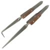 Jewellers Tools 2 X Angled Self Locking Soldering Tweezers Hands Free view 1
