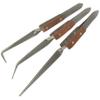 Jewellers Tools Angled & Straight Self Locking Soldering Tweezers (30gm, 6.25'' & 6'', Fiber, Heat Resistant, 30gms, 90 degree), for watch jewellers or clock makers, hand free view 1