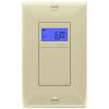 Enerlites 7 Days Digital in-Wall Programmable Timer Switch for Lights, Fans, and Motors, Single Pole, Neutral Wire Required, 7-Day 18 ON/Off Timer Settings, with Blue Backlight, HET01, Ivory view 1
