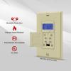 Enerlites 7 Days Digital in-Wall Programmable Timer Switch for Lights, Fans, and Motors, Single Pole, Neutral Wire Required, 7-Day 18 ON/Off Timer Settings, with Blue Backlight, HET01, Ivory view 2
