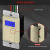Enerlites 7 Days Digital in-Wall Programmable Timer Switch for Lights, Fans, and Motors, Single Pole, Neutral Wire Required, 7-Day 18 ON/Off Timer Settings, with Blue Backlight, HET01, Ivory view 3